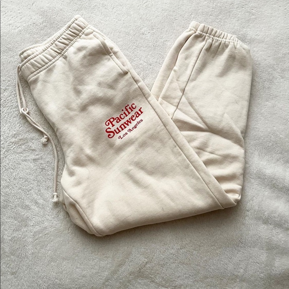pacsun white sweatpants